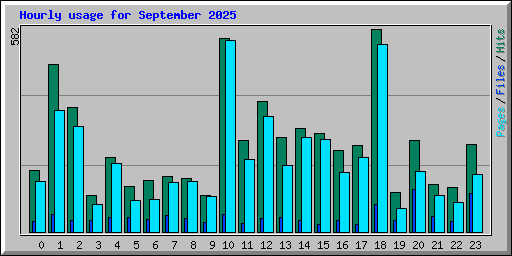 Hourly usage for September 2025